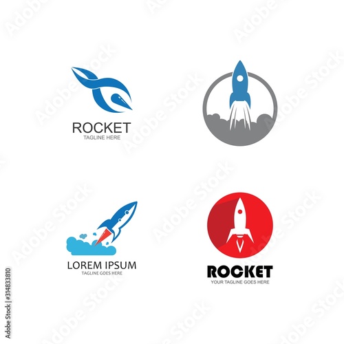 rocket logo icon vector template