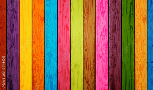 Colored wood planks background. Vector illustration