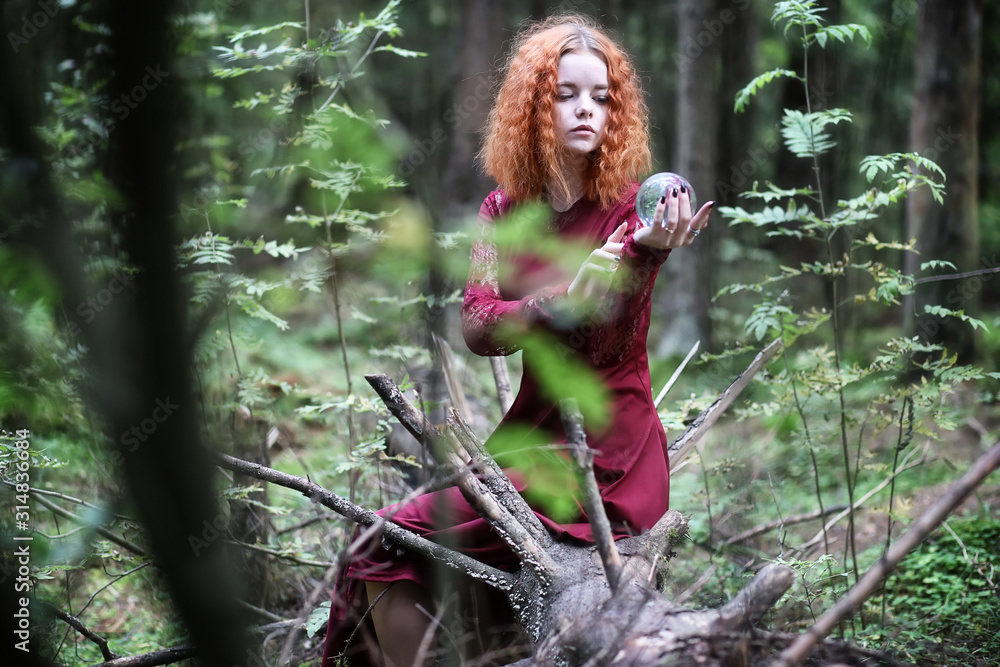 Witch holds a ritual sphere Witch holds a ritual sphere