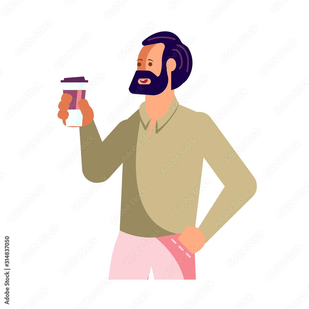 Handsome man with Cup of coffee