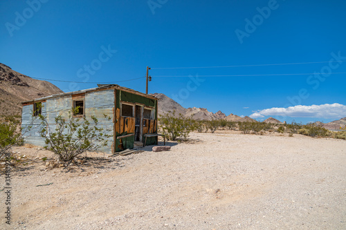 Ruins in the Nevada desert, USA.