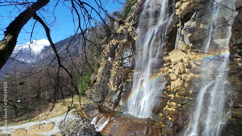 Acquafraggia waterfalls Chiavenna Sondrio Italy