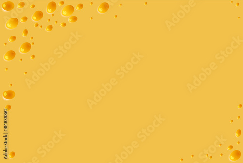 yellow background consisting of cheese and holes with place for text