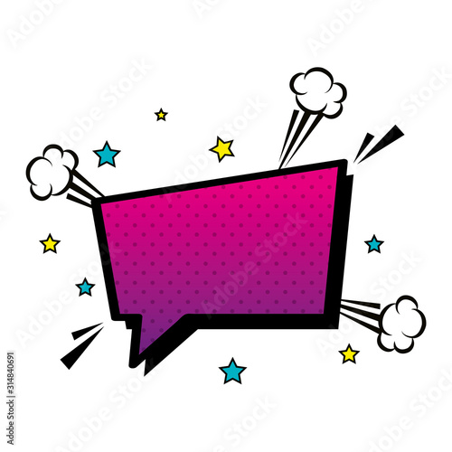 speech bubble pop art style design