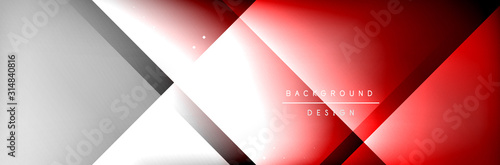 Abstract background - squares and lines composition created with lights and shadows. Technology or business digital template