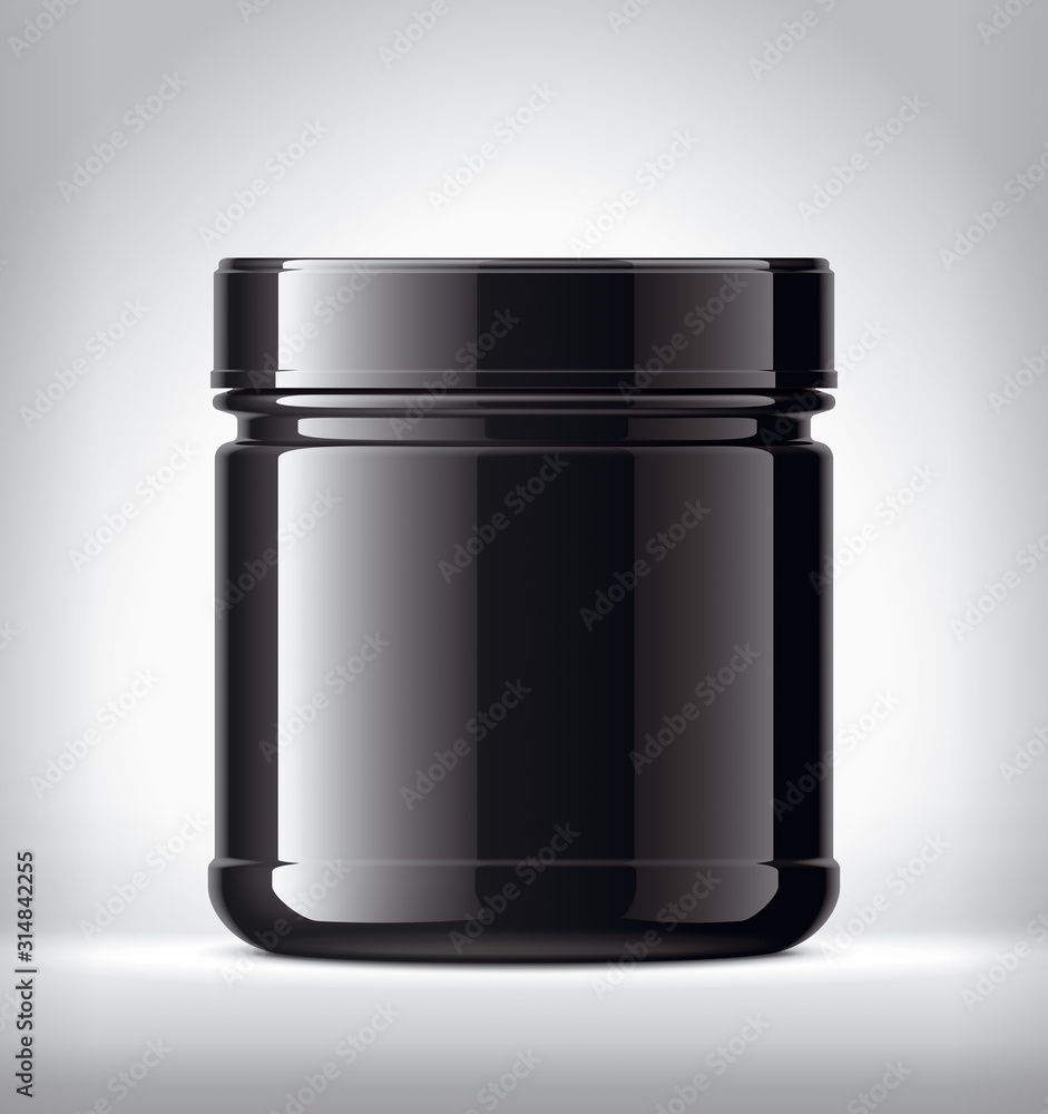 Plastic Jar on background. Glossy surface version. Plastic Jar on background. Glossy surface version.