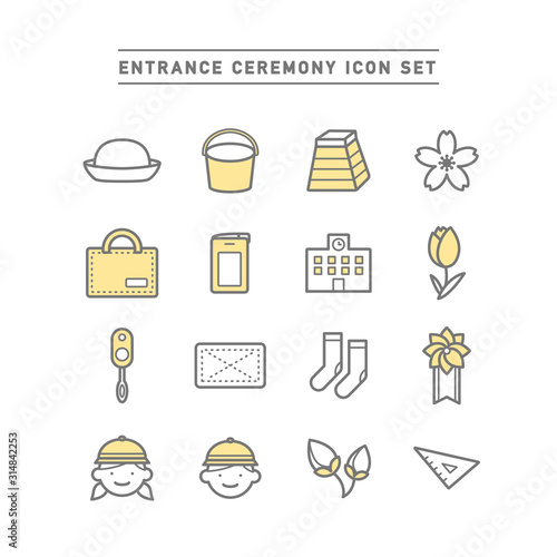 入学・入園式のイラストアイコンセット