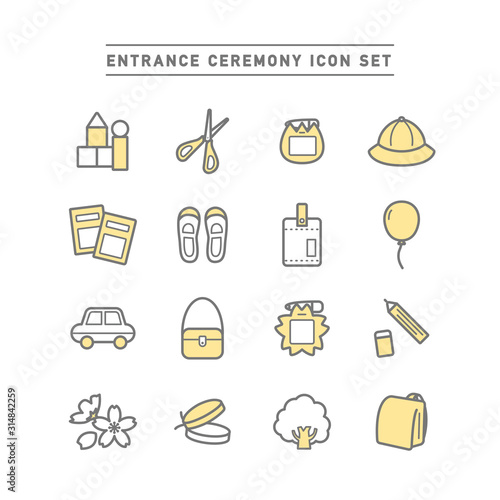 入学・入園式のイラストアイコンセット