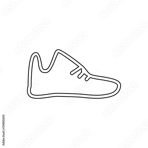 Sport shoe icon. Sneaker symbol. Logo design element