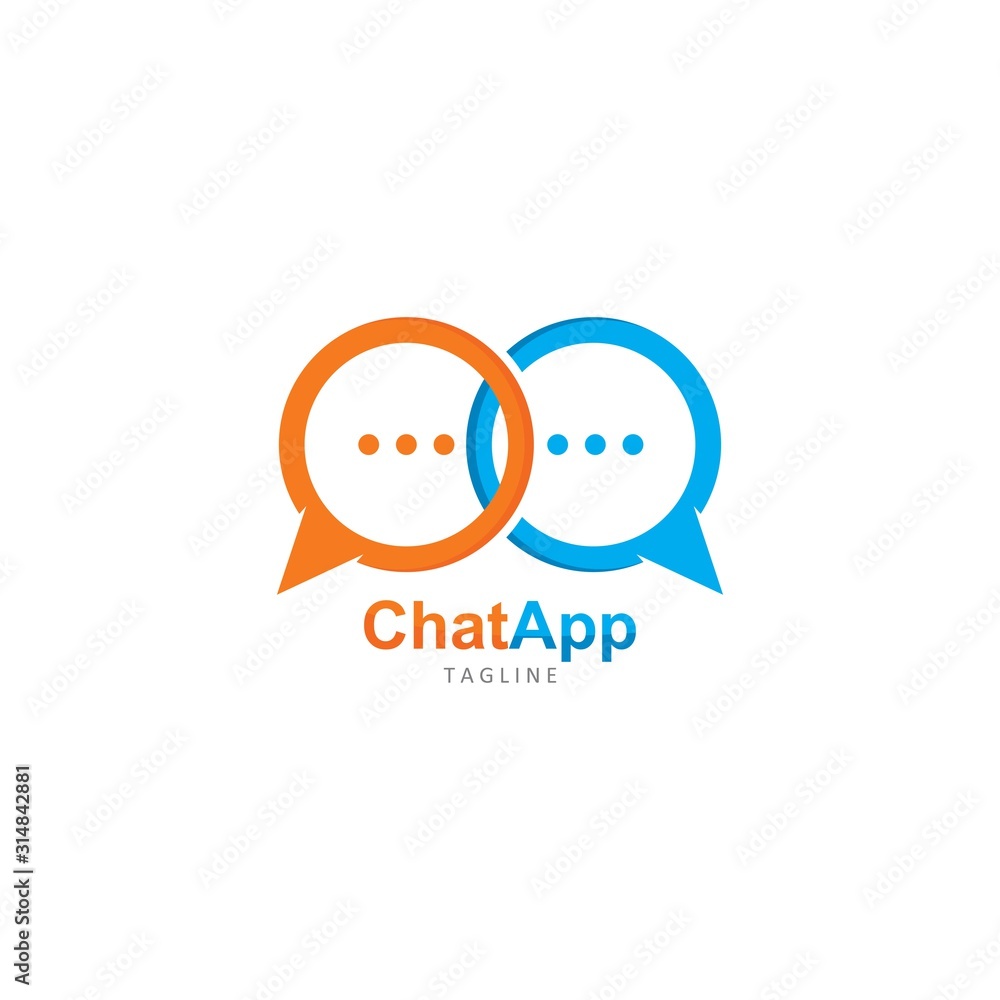 Speech bubble. Vector logo design. Business concept icon. Speech bubble. Vector logo design. Business concept icon.