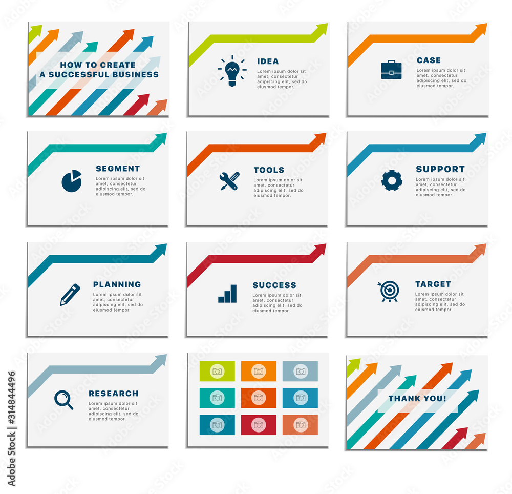 Obraz premium How to create a successful business. Infographics of creating a successful business. Infographic template for a successful business presentation. Concept presentation for a successful startup business