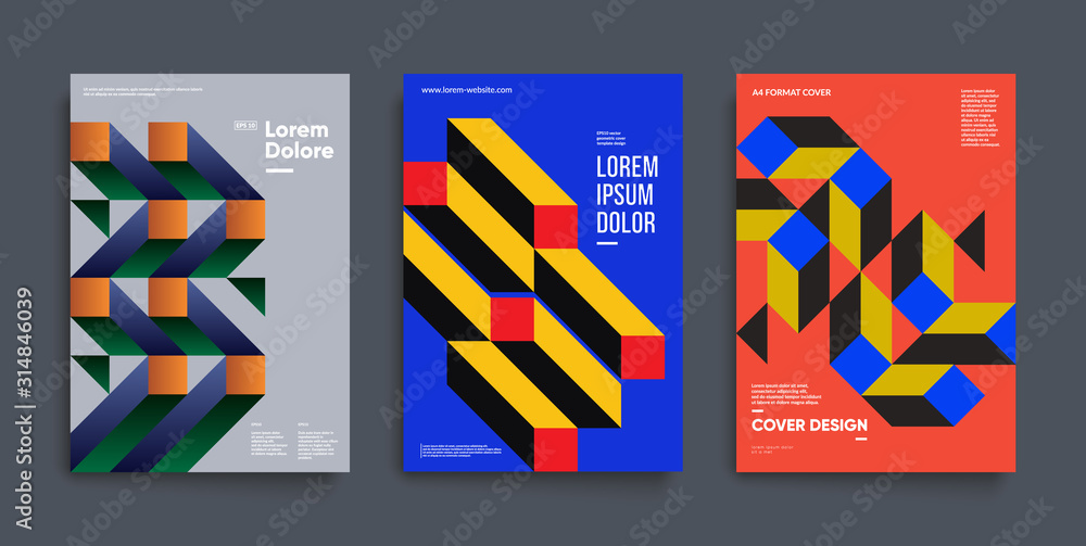 Swiss modernism covers set. Eps10 vector.