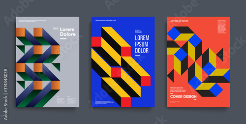 Swiss modernism covers set. Eps10 vector.
