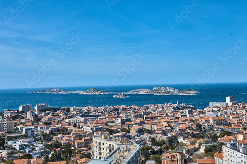 aerial view of Marseille france