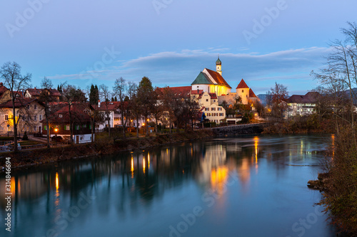 Panoramic view of old town Fuessen, Bavaria Germany