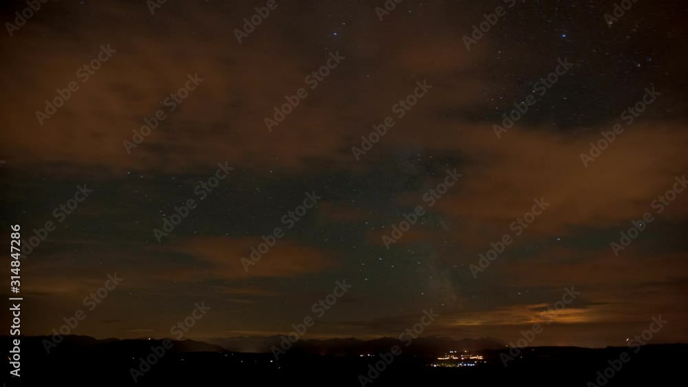 timelapse of moving wilkyway and stars on sky at night timelapse of moving wilkyway and stars on sky at night