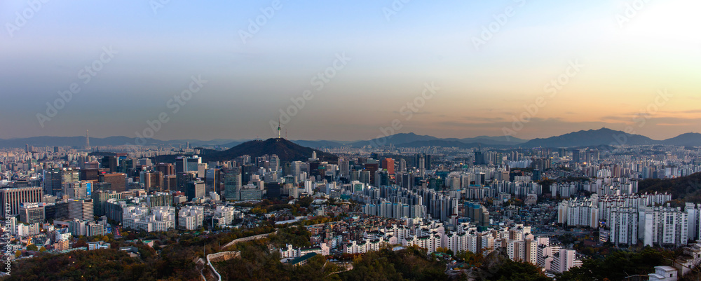 Seoul South Korea City Skyline with seoul tower. Seoul South Korea City Skyline with seoul tower.