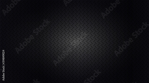 Black background texture. Corrugated metal. 