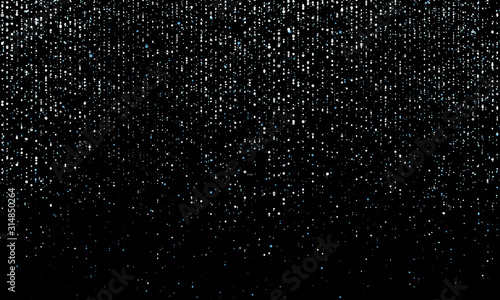 Falling particles. Glitter confetti. Vector.