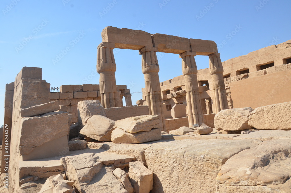 The Karnak Temple Complex, commonly known as Karnak comprises a vast mix of decayed temples, chapels, pylons, and other buildings near Luxor, in Egypt.