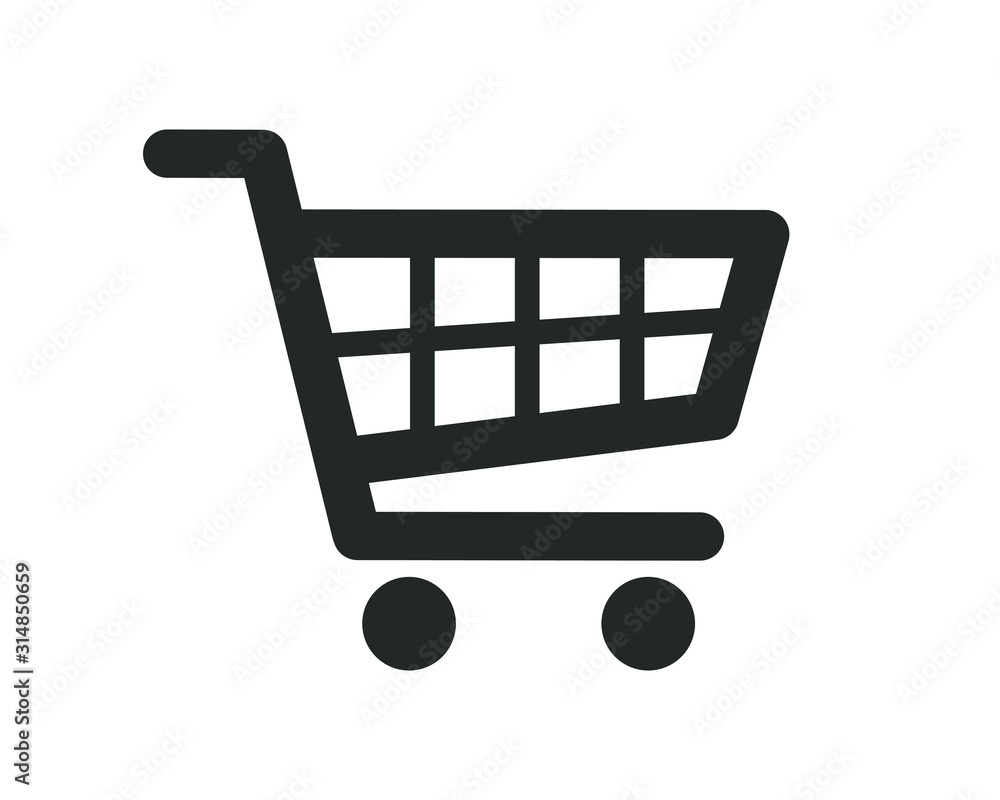 Web store shopping cart icon shape button. Internet shop buy logo symbol  sign. Vector illustration image. Isolated on white background. Stock Vector  | Adobe Stock