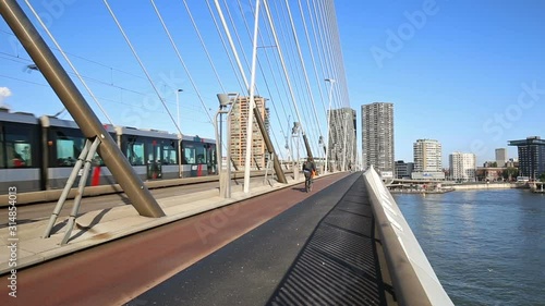 On The Erasmus Bridge In Rotterdam, Netherlands