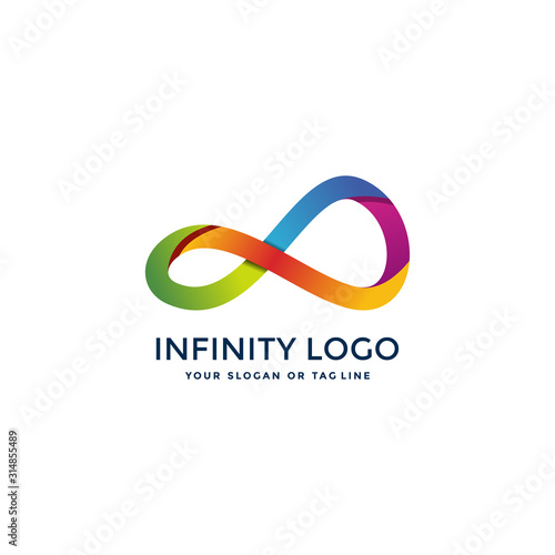 Awesome infinity logo design vector