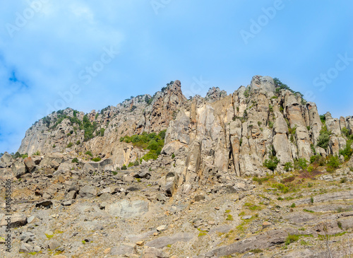 Mountain landscape, Crimea, Russia. Demerdji mountain. This place is a natural tourist attraction of Crimea