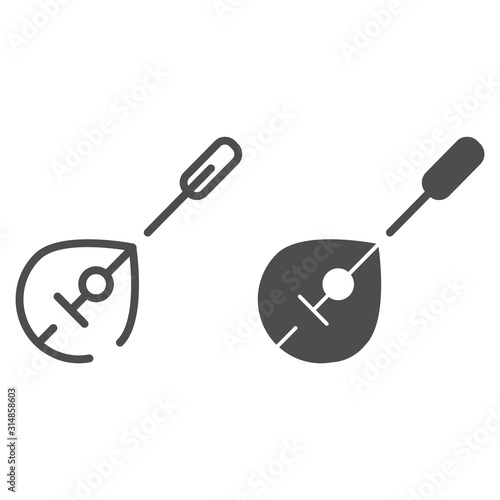 Domra line and glyph icon. Folk instrument vector illustration isolated on white. Musical instrument outline style design, designed for web and app. Eps 10.