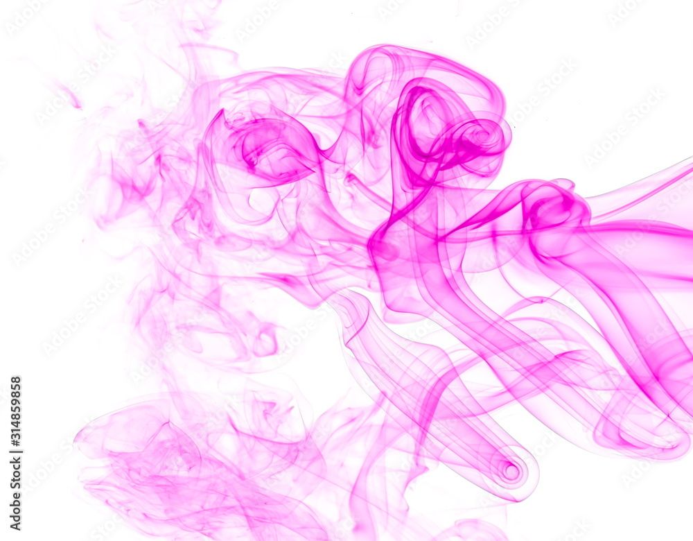Purple smoke on white background Purple smoke on white background