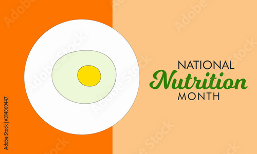 Vector illustration on the theme of National Nutrition Month of March.