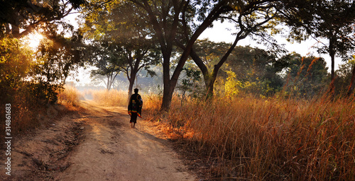 Silhouette of an African woman