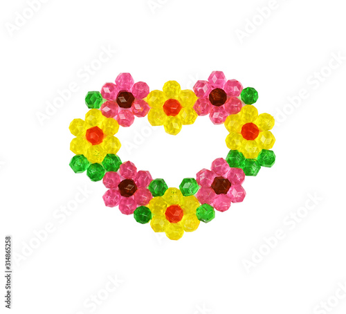 Floral heart from colorful ...