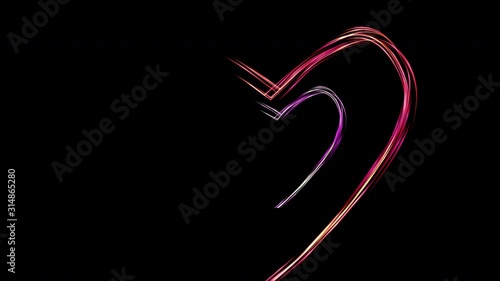 Heart icon symbol of love flat colorful line. Valentine and love concept.