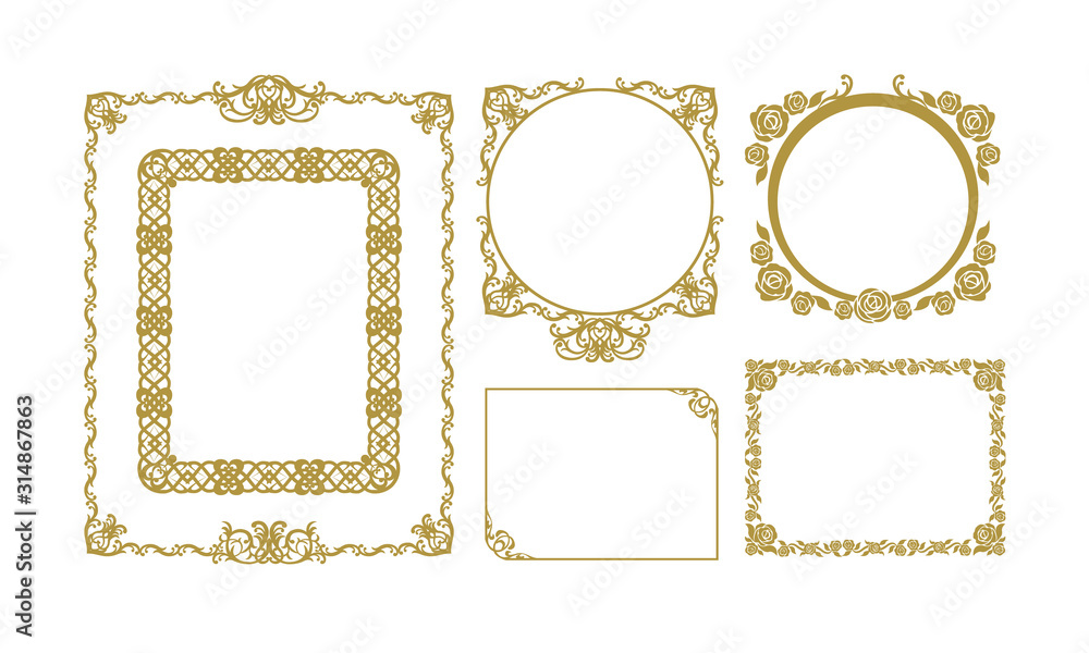 フレームセット_01 [ Set of decorative frames 01]