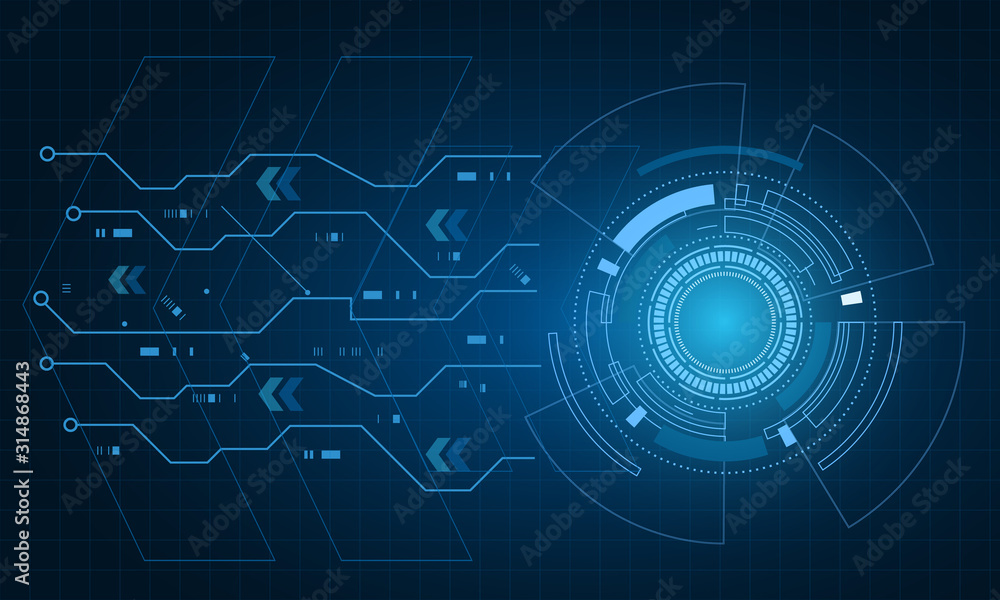 Futuristic technology abstract template , innovative virtual user interfaces , HUD , arrow speed, background vector Futuristic technology abstract template , innovative virtual user interfaces , HUD , arrow speed, background vector