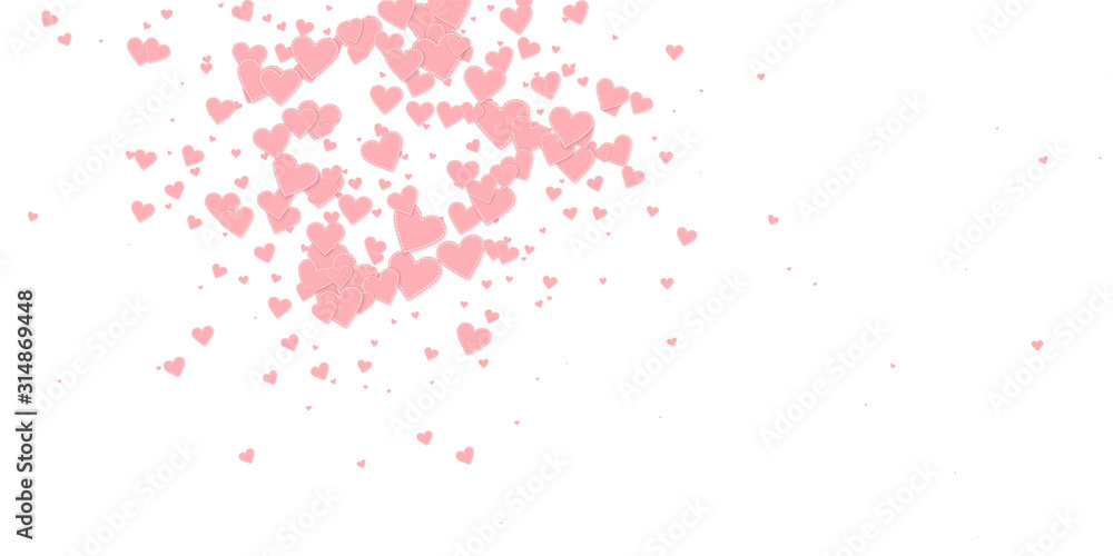 Obraz premium Pink heart love confettis. Valentine's day explosi