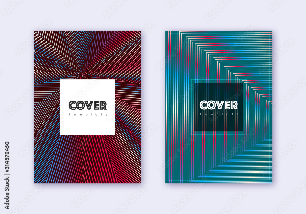 Hipster cover design template set. Red white blue Hipster cover design template set. Red white blue