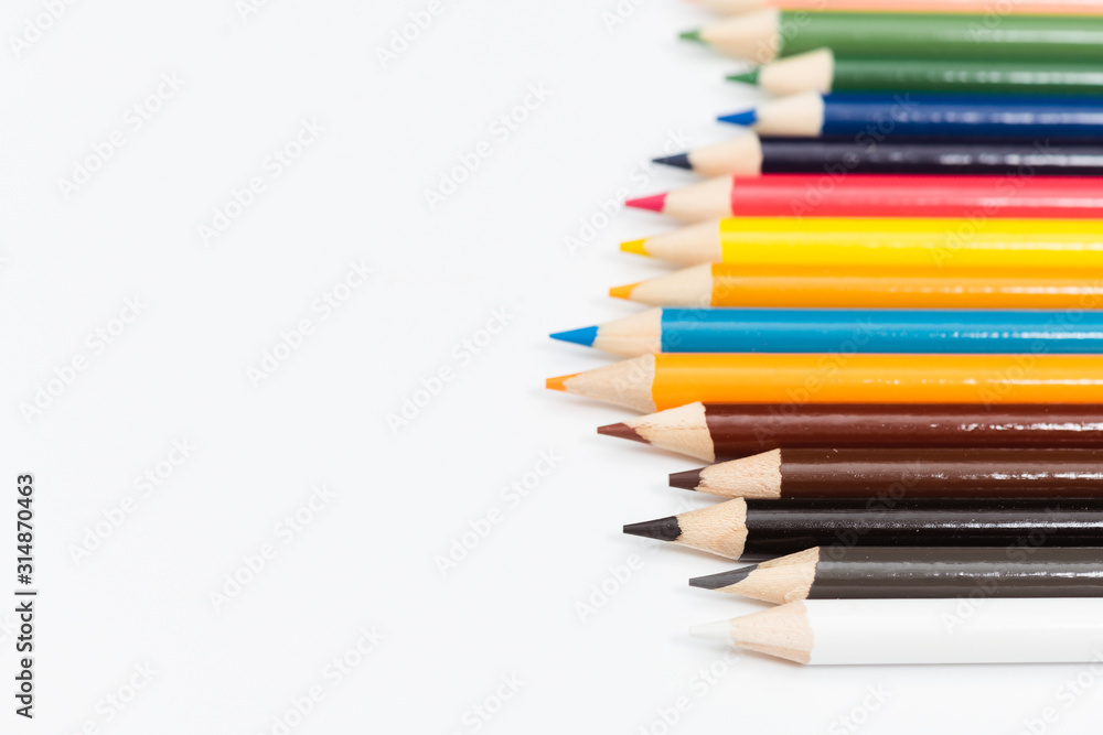 Multi color pencils. the concept of a multinational family and equality in the world. Multi color pencils. the concept of a multinational family and equality in the world.