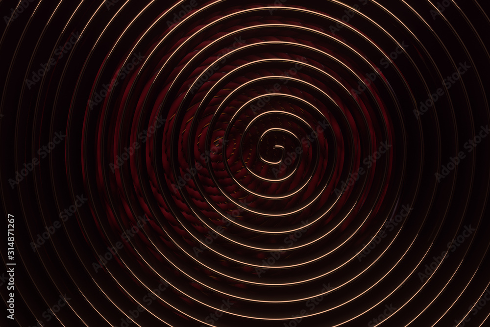 Fototapeta premium Illustrations of twirl, circle lines for graphic design or wallpapers. 3D render.