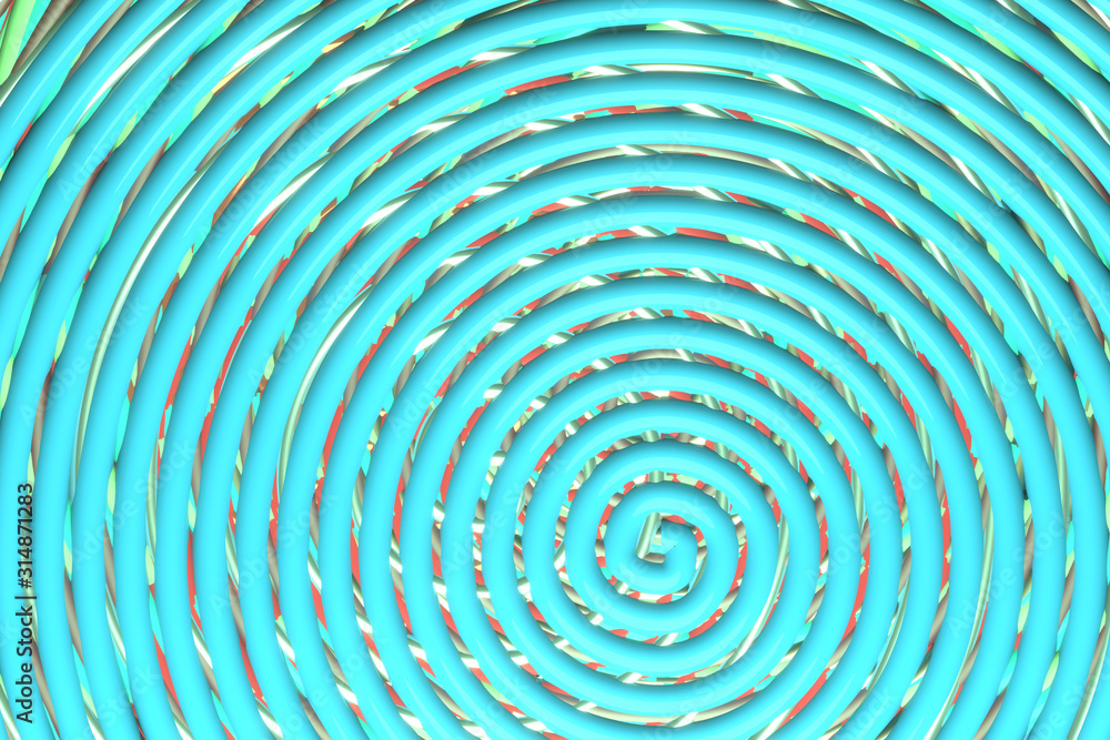 Obraz premium Decorative, illustrations, twirl circle lines, for design texture background. 3D render.