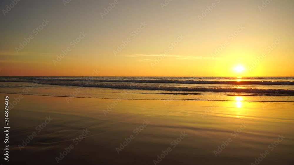 Beautiful tropical beach with sunset sky and cloud background. Summer vacation and nature environment concept. Beautiful tropical beach with sunset sky and cloud background. Summer vacation and nature environment concept.