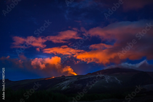 Eruption du volcan Piton de La Fournaise