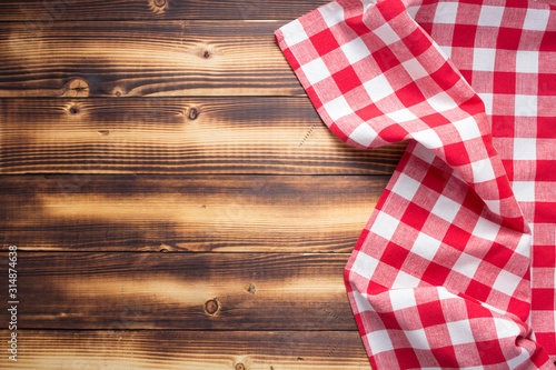 checked cloth napkin or tablecloth