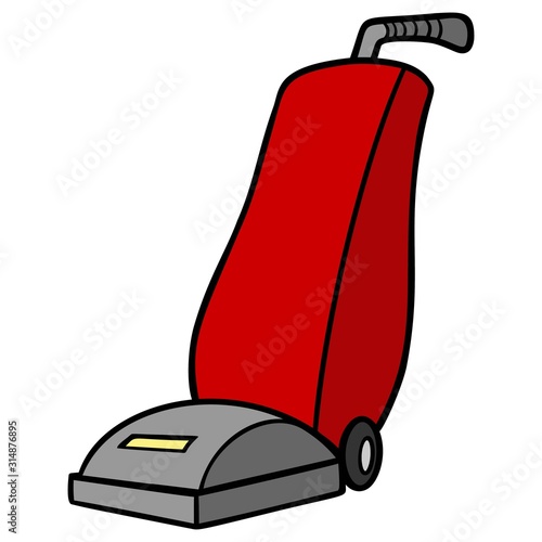 Vacuum Cleaner - A cartoon illustration of a Vacuum Cleaner.