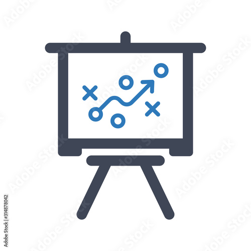 Presenting strategic planning icon