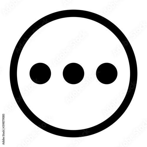 MORE icon, vector symbol isolated on white background for app, mobile, web etc. design