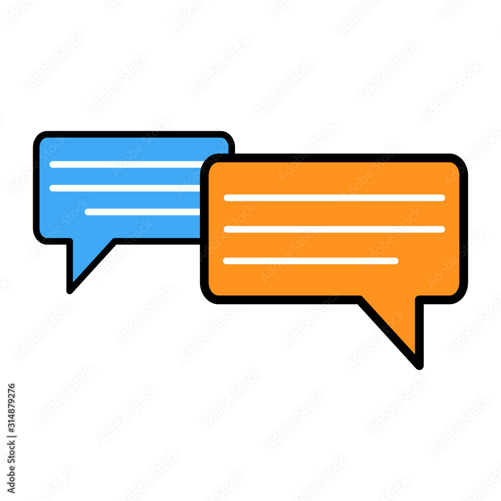 Chat, communication, speak, talk icon vector illustration isolated on white background Chat, communication, speak, talk icon vector illustration isolated on white background