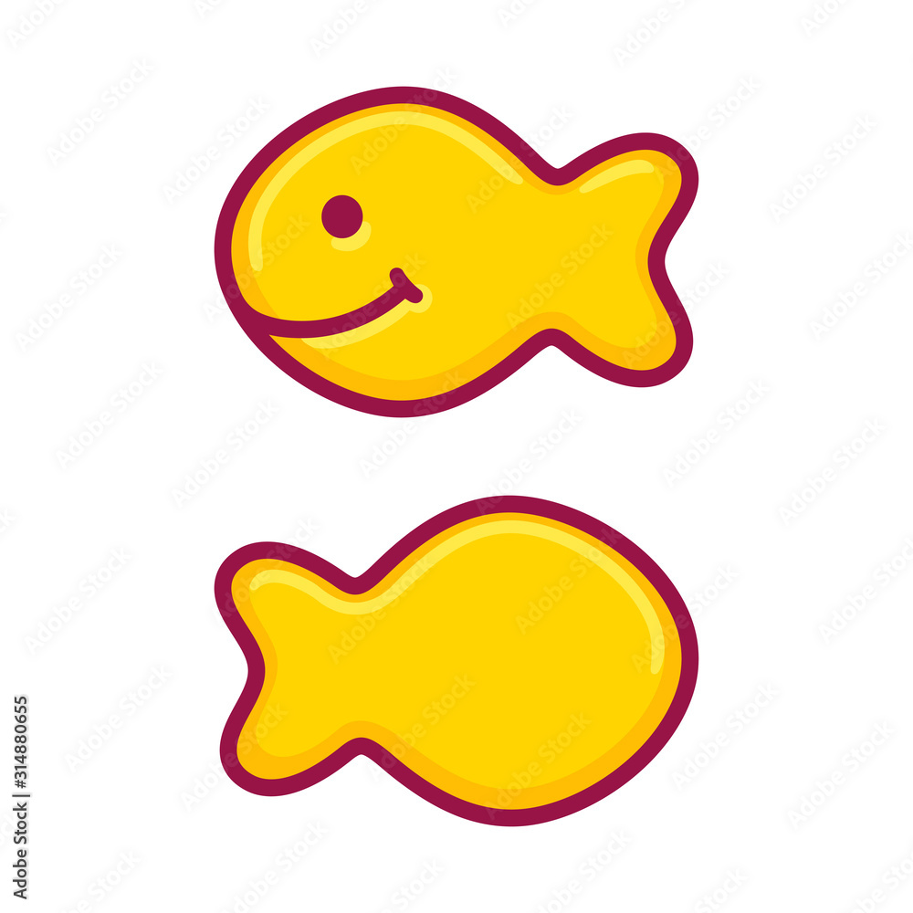 Fish shaped crackers