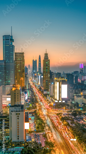 Urban skyline of Shenzhen  China
